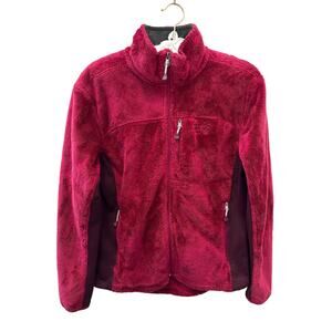 MOUNTAIN HARDWARE Fleece Jacket Full Zip Berry Pink Outdoor Hiking | Medium